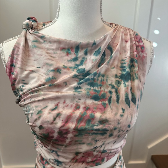 Zara Printed Cut Out Mini Dress - Picture 5 of 6